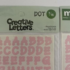 Making Memories Creative Letters Scrapbooking – 7/16″ Dot Pastel Pink