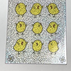 NEW Stickety-Doo-Da Prismatic YELLOW CHICKS American Greetings Stickers 2 Sheets