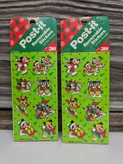 Vintage Disney Mickey Minnie Mouse Ski Skate Xmas Removable Stickers 3M Sealed 2