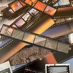 2-100pcs Movie Film Stickers for Scrapbook Kit Film Strip Photo Frame Movie Film