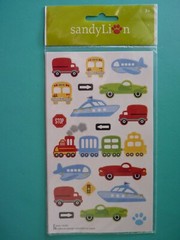 Sandylion TRANSPORTATION VEHICLES Stickers Sealed Package (76) pcs