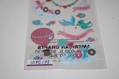 Sticko Autocollant Vellum Love Birds Hot Air Balloons Hearts XOXO Scrapbooking