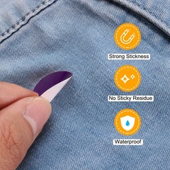 2 Sheets Round Number Stickers, 1-50 Consecutive Number Labels, Purple(1″ Each)