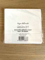 1 SET Korean Vintage Paper Doll Memo Pad, 30 Sheets 7.5x5cm, Polka Dot Pink