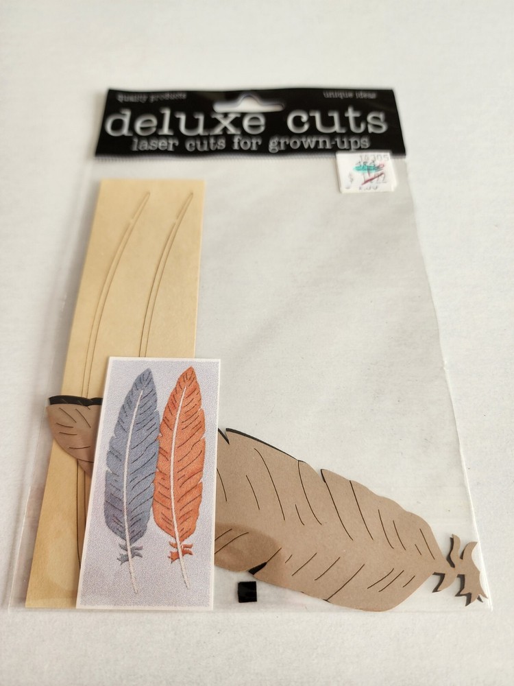 Feathers — Die Cut Laser Cut New – Deluxe Cuts Scrapbooking – Retired #23