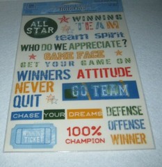 Deja Views – Wonderful Words – Rub-Ons – Sports and Spirit Words – New Package