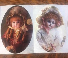 Lot of 5 Vintage Brier Rose Antique Victorian Dolls 3 1/2″ x 2″ Large Stickers