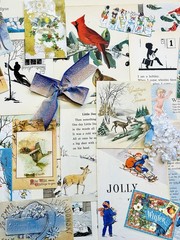 VTG Ephemera New Years Eve Winter Junk Journal Audubon Bird Bk Plates Pack #80+