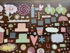 Basic Grey Scrapbook Paper Craft Embellishments Over 130 Pieces! Adhesive Crafts