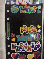 Vintage Stickopotamus Binder Stickers Lot Holographic 90s Y2K Peace Love Flower