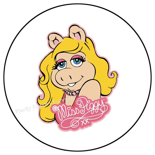 30 PIG PUPPET ENVELOPE SEALS LABELS STICKERS PARTY FAVORS 1.5″