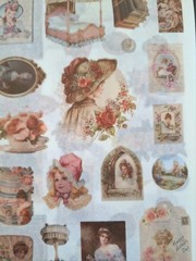 50 Pgs Vintage Series Washi Stickerbook 30 Pgs Stickers 20 Pgs Ephemera