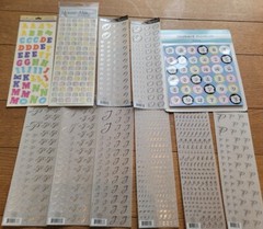 Huge Lot 46 Pack Alphabet Letters Numbers Symbols Fonts Styles Stickers Crafts J