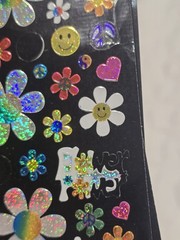 Vintage Stickopotamus Binder Stickers Lot Holographic 90s Y2K Peace Love Flower