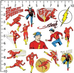 THE FLASH VINTAGE VARIETY DIE CUT VINYL 50 CT STICKER PACK
