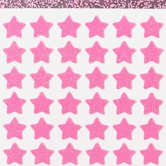 Pink Glitter Star Sticker Sheet! – Choose a Size – Cute & Sparkly!