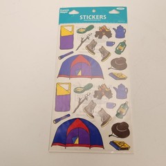 Jolees Camping Tent Hiking 3D Stickers Sticker Woods Picnic Trip Lot of 7 New