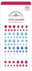 Crafts Doodlebug Mini Jewels Repeats Assorted Sizes Gems Bling Red White Blue