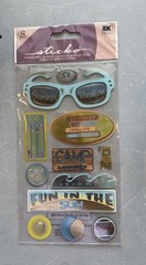 EK Success Sticko Summer Vacation Dimensional Scrapbook Stickers 12 Pc NIP