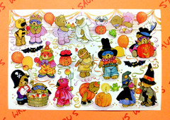 Vtg American Greetings Halloween Teddy Bear Costume Party Sticker Pack Rare HTF