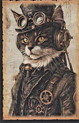 Animals Dressed in Steampunk Gear – Animal Prints, 20pcs 8.5″x 5.5″