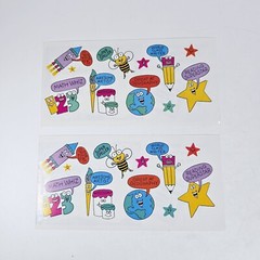 Vintage Stickers Rewards 2 Sheets 20 Stickers Class Teacher School 90s
