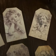 6JunkJournal Tags, Junk Journal Supplies, Scrapbooking, baby angels ￼