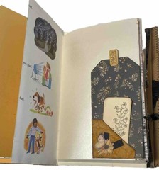 Junk journal Dog Days Summer Boys Dogs Yellow Black Keepsake Book Handmade New