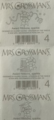 PRISMATIC SPARKLE AWARD RIBBON Stickers(3pc) Mrs.Grossman’s•Sports•Card Making•