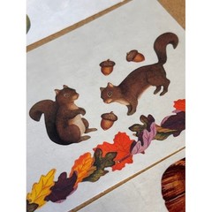 Creative Memories Medley Autumn Stickers Fall Harvest Pumpkin Leaf Scrapbooking