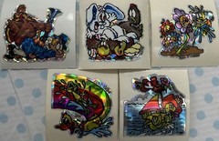 Vintage BJs Calendar Stickers Lot Of 5 Prismatic Stickers BJ BJ’s 1983 1984
