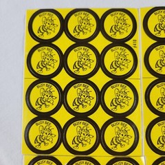 Vintage Busy Bee Stickers Scrapbook Reward Yellow BEE Lot 4 Sheets 48 Total 80s