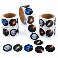 500 Realistic Space Stickers 1.5″ Galaxy Moon Nebula Classroom Rewards