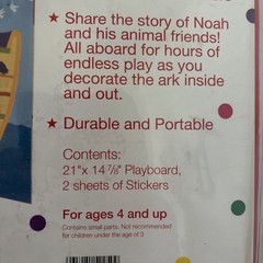 Vintage 1995 Mrs. Grossman Stickers Reusable Vinyl Cling Set – Noah’s Ark Bible