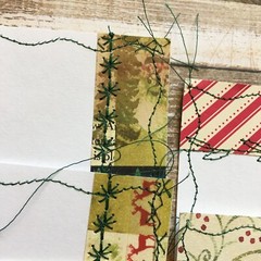 Lot 10 Christmas Junk Journal Note Cards Handmade Sewn Ephemera u Craft Scrapboo