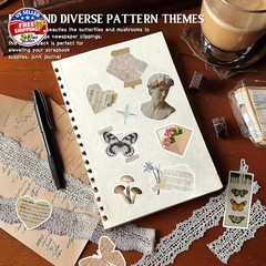 300 Pcs Vintage Stickers, Junk Journal Supplies, Cute Stickers for Journaling Su