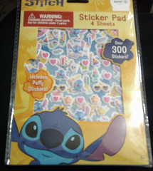 NEW DISNEY LILO & STITCH sticker pad over 300 stickers & puffy stickers