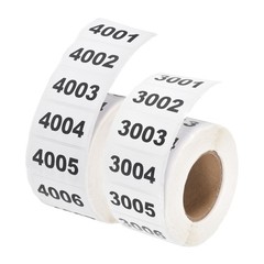 0.8×1.6″ Inventory Sticker, 2 Roll 3001-4000 & 4001-5000 Number Label 2000 Tags