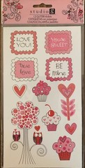 2 PACKS VALENTINE’S DAY STICKERS GLITTER 3D STICKERS CANDY BEARS – TONYA #4821