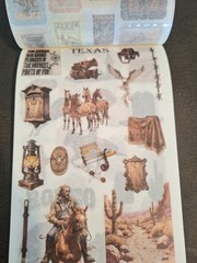 30 Pgs Of Washi Stickers & 20 Sheets Of Ephemera Papers New Style Wild Wild West