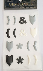 The Paper Studio Gemstones Enamel Stickers – BRACKETS – 16 pcs