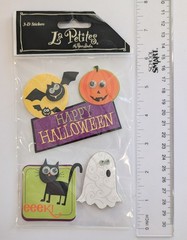 Happy Halloween Bats Pumpkin Ghost Black Cat Scrapbooking Stickers By La Petites
