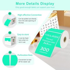 3 x 5 inch Home Moving Box Labels for Storage Bins 300pcs Colored Blank Label…