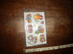 SCRATCH N SNIFF Puffy Stickers Rocking horse Dolls balloons stickers Mark 1