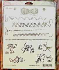Dyan Dylusions Cling Stamps -Sampler & Sew Easy: lot1 2 items-Reduced!