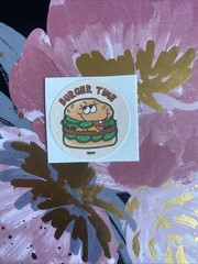 WW Small Scratch N Sniff Sticker Mod Dill Pickle Hamburger Scented