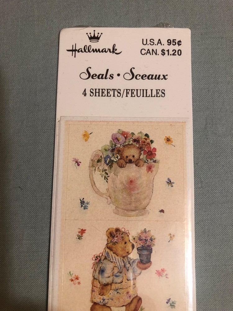 Vintage Hallmark Mary Hamilton Mary’s Bears Stickers 4 Sheets Sealed USA Sticker
