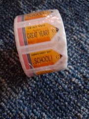 1Packs Whaline 1000 Piece back-to-school pencil themed sticker roll Stickers for