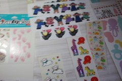 Frances Meyers provo craft & JoLees Stickers new baby lot animals die cut pastel