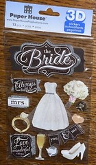 RARE Paper House Wedding The Bride Mrs Alway Forever 3D Dress Bouquet Ring Love